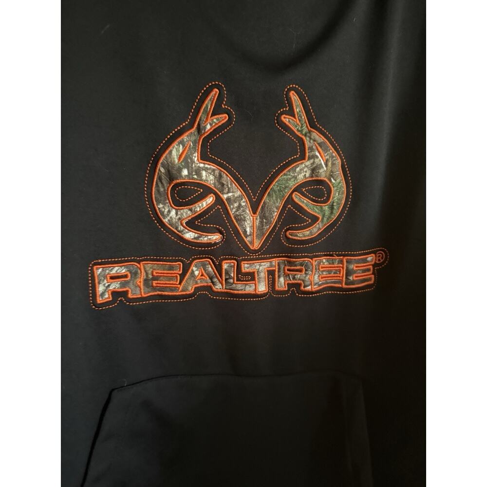 Realtree Black Men's Size XL Camo Lined Hood Logo Hoodie - Picture 8 of 9